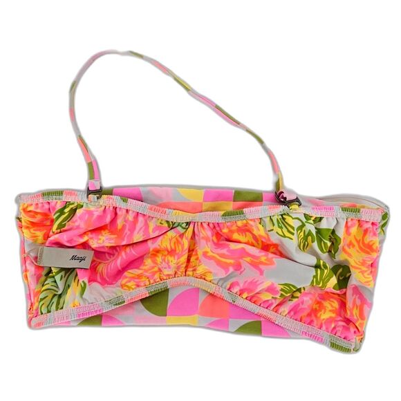 Maaji Kona Bandeau NWT Simple Seventies Reversible Halter Top Medium - Picture 3 of 6